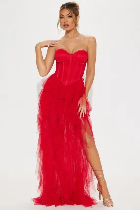 Lucy Tulle Gown - Red