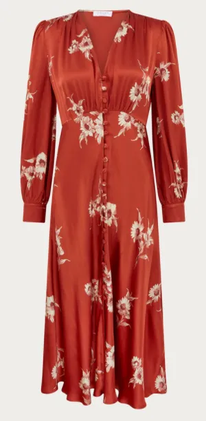 Millie Dress Rust Bouquet