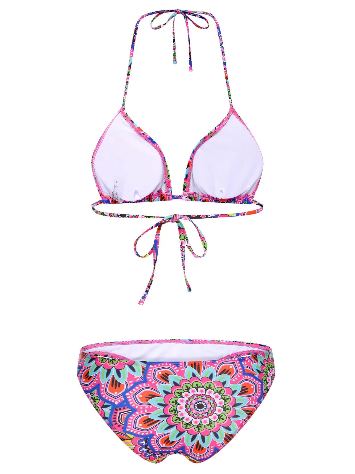 Multicolor 1930s Mandala Bikini Set & Cover-Up