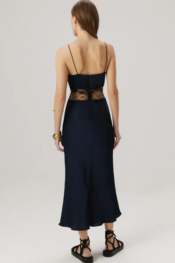 Navy & Black Lonnie Midi Dress