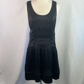 NWT DVon Furstenberg Black Pleated Drop Waist Dress