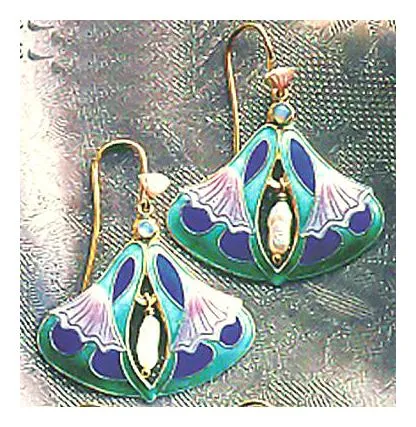 Opal Enamel Earrings