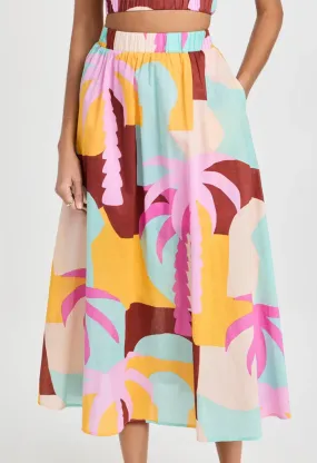 Palmera Skirt-Pastel Tropical