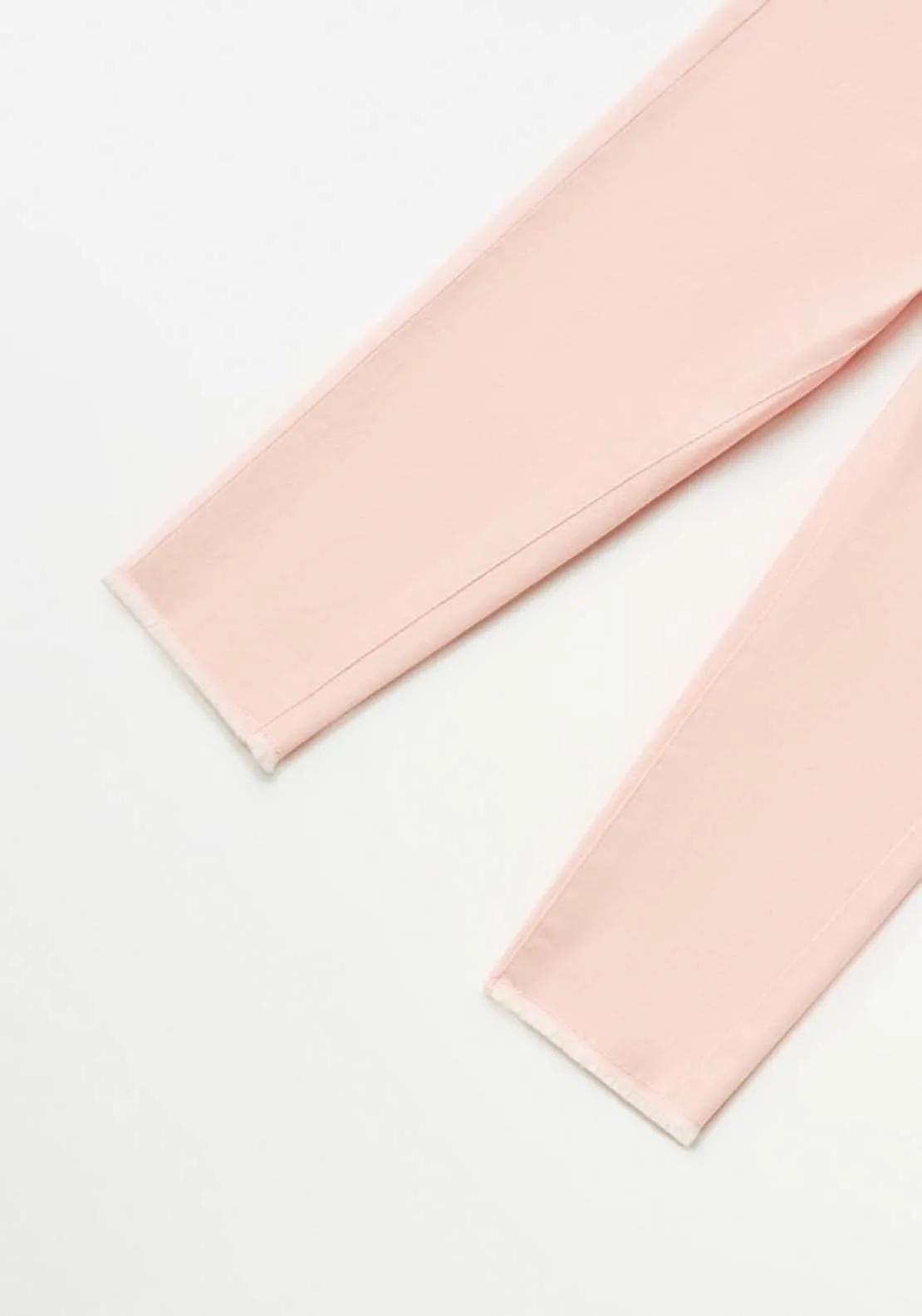 Pink Plain Twill Jeans - Pink