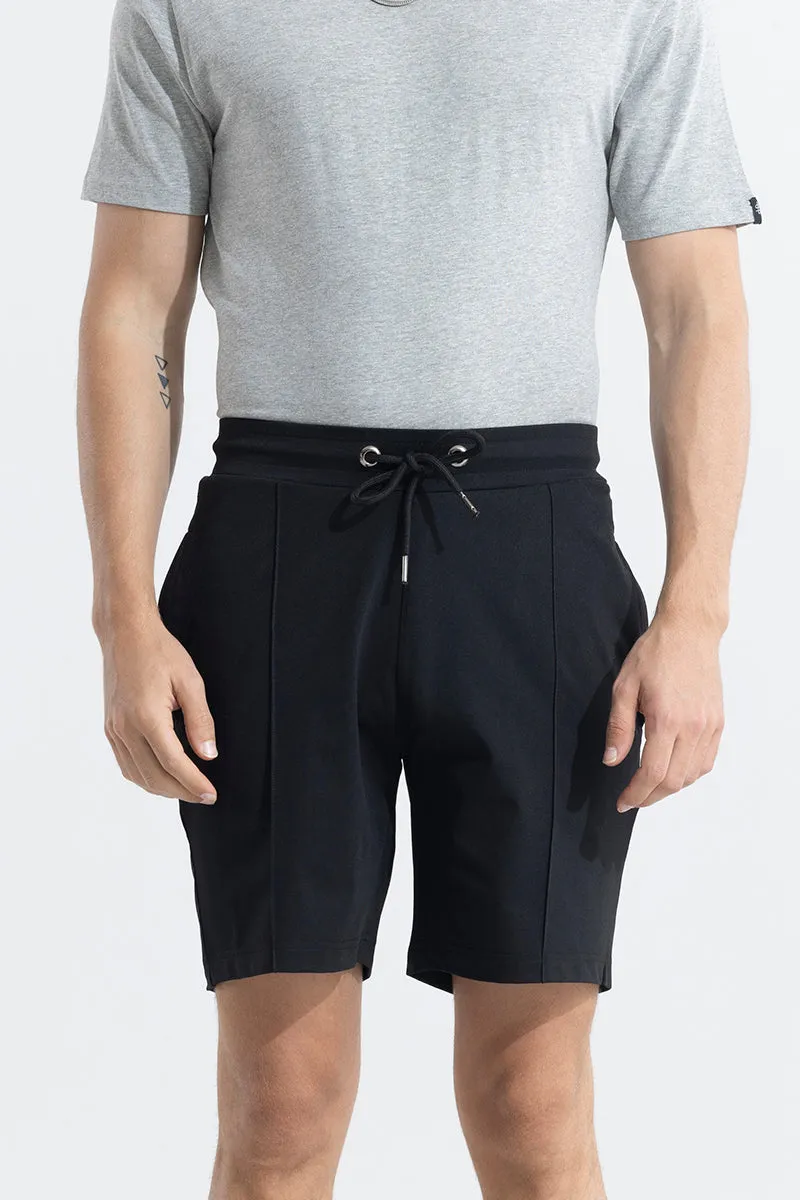 Pleated Black Shorts