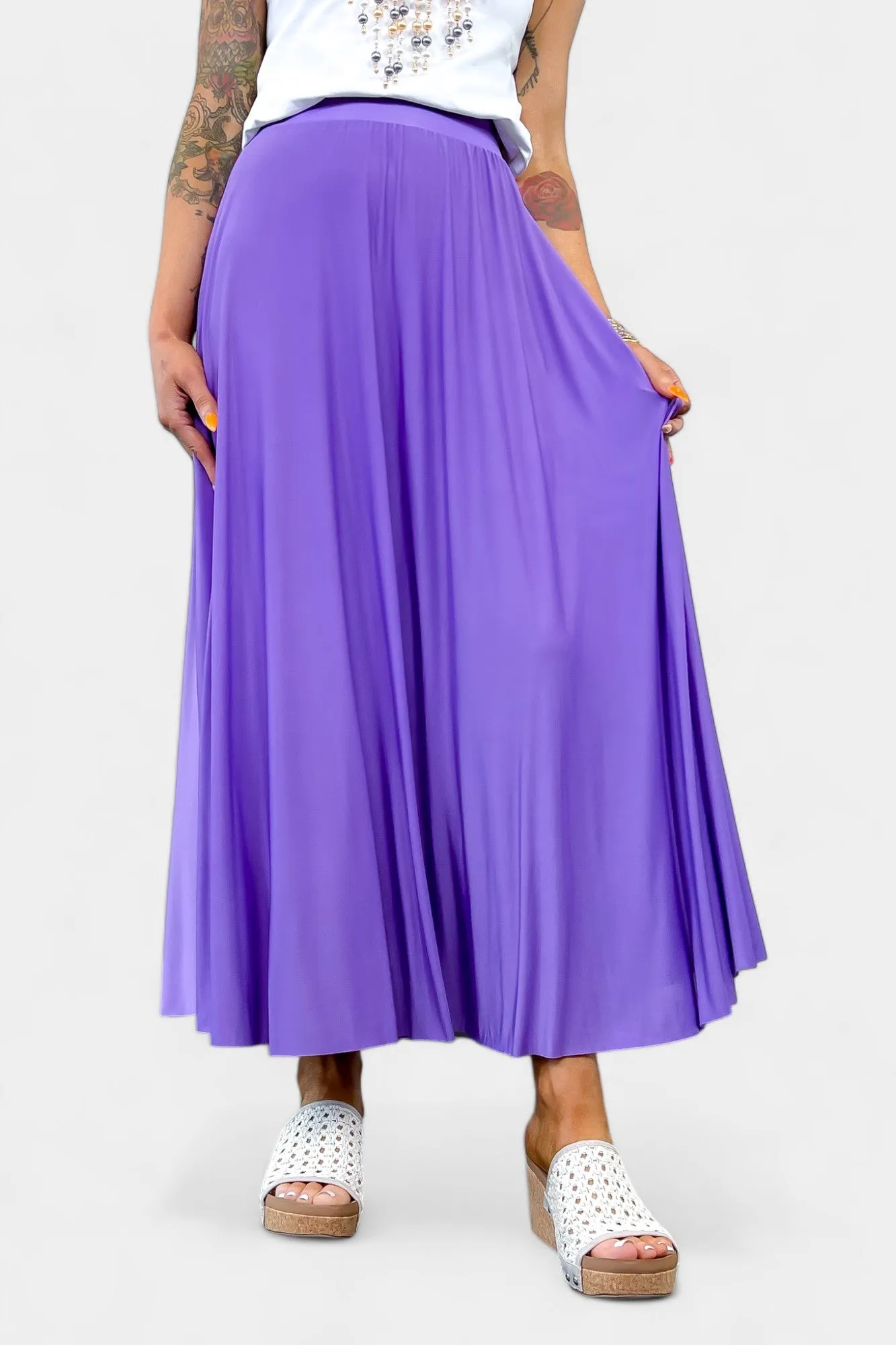 Pleated Maxi Skirt