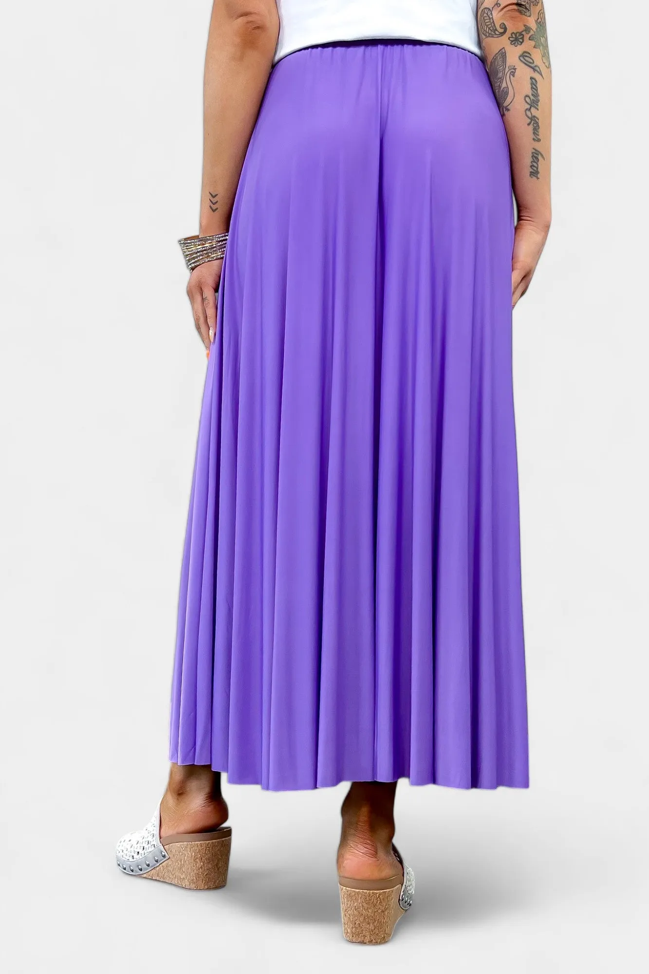 Pleated Maxi Skirt