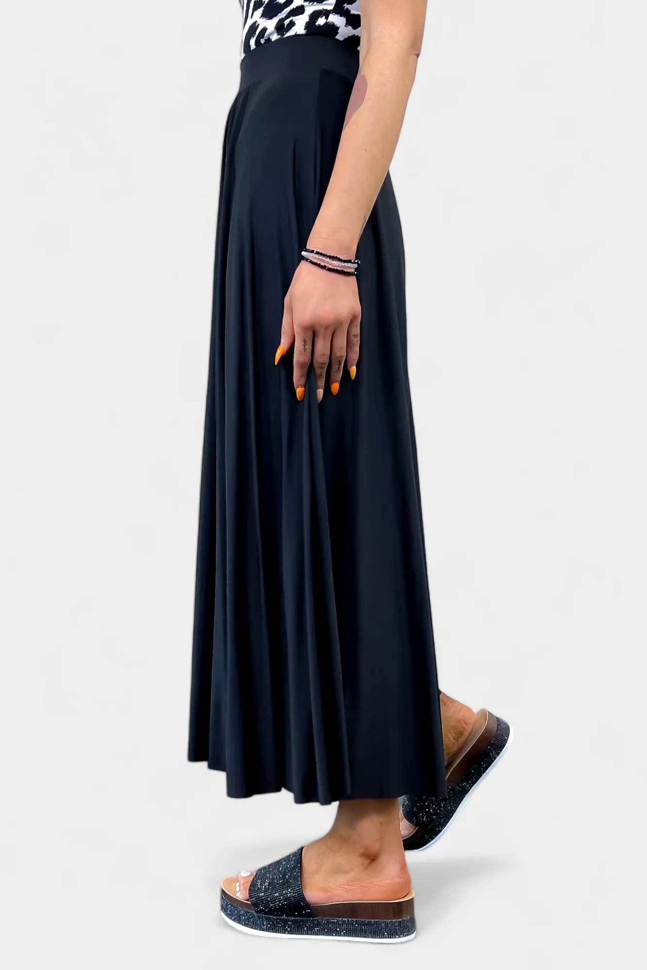 Pleated Maxi Skirt