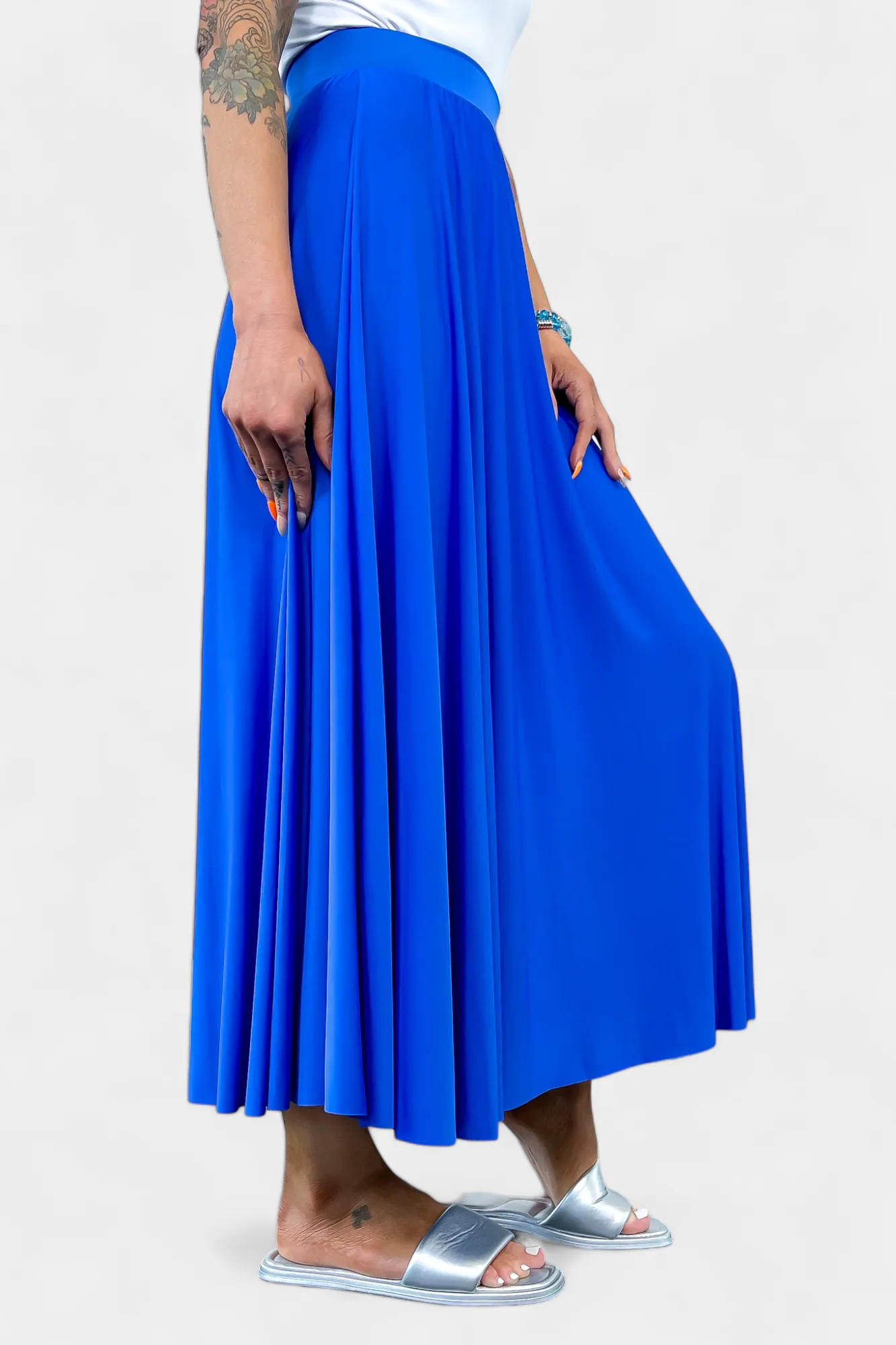 Pleated Maxi Skirt