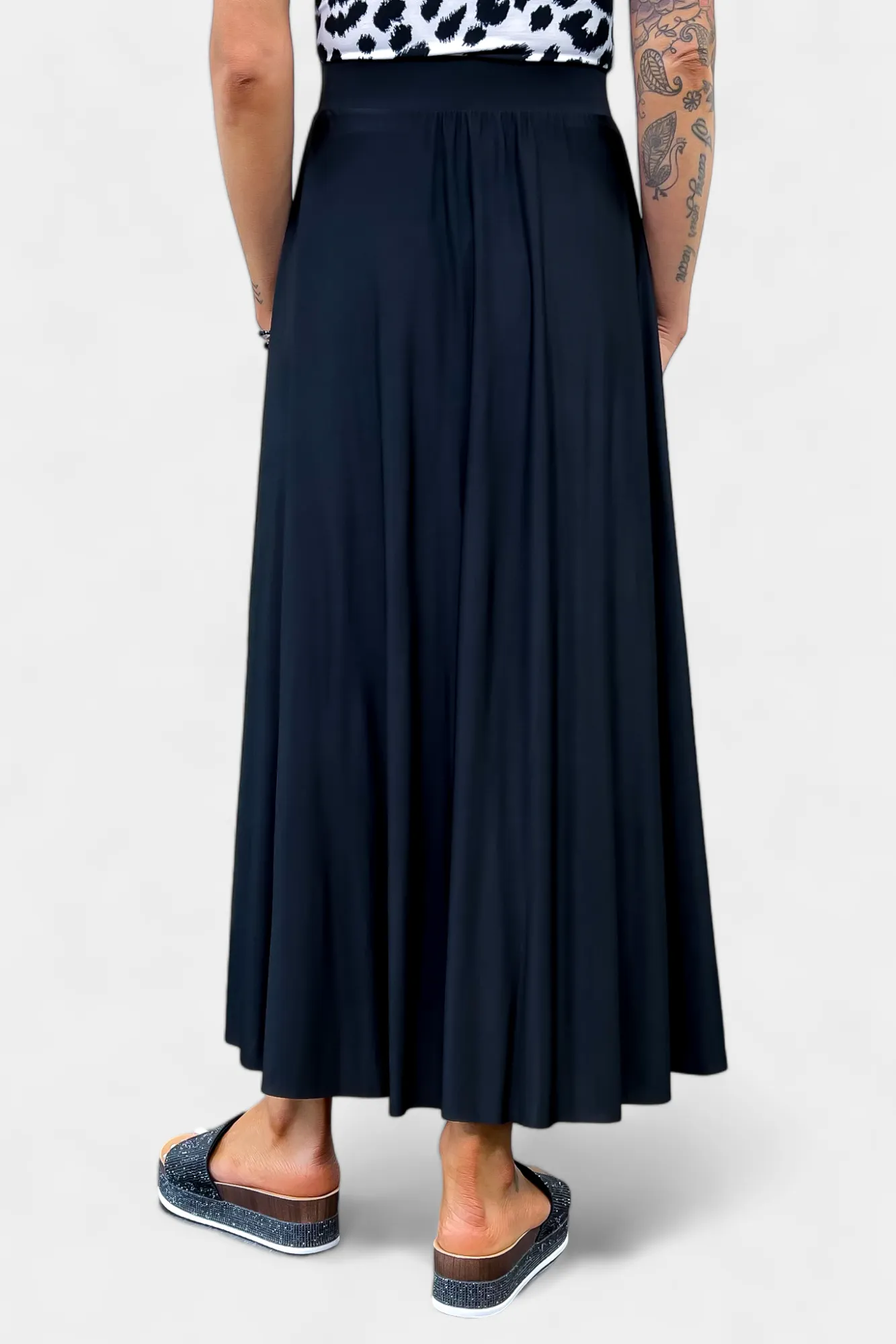 Pleated Maxi Skirt