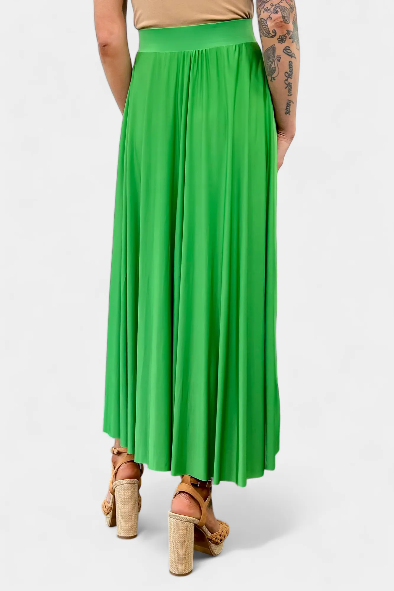 Pleated Maxi Skirt