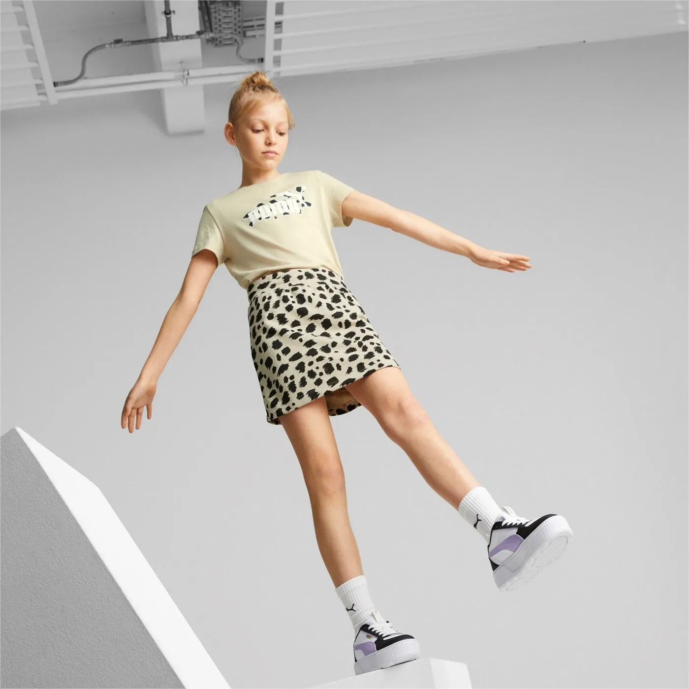 Puma Skirt for girls and boys Ess Animal AOP Skirt TR G 673527-88 granola