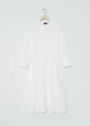 "Yabane" Dobby Stand-Collar Dress