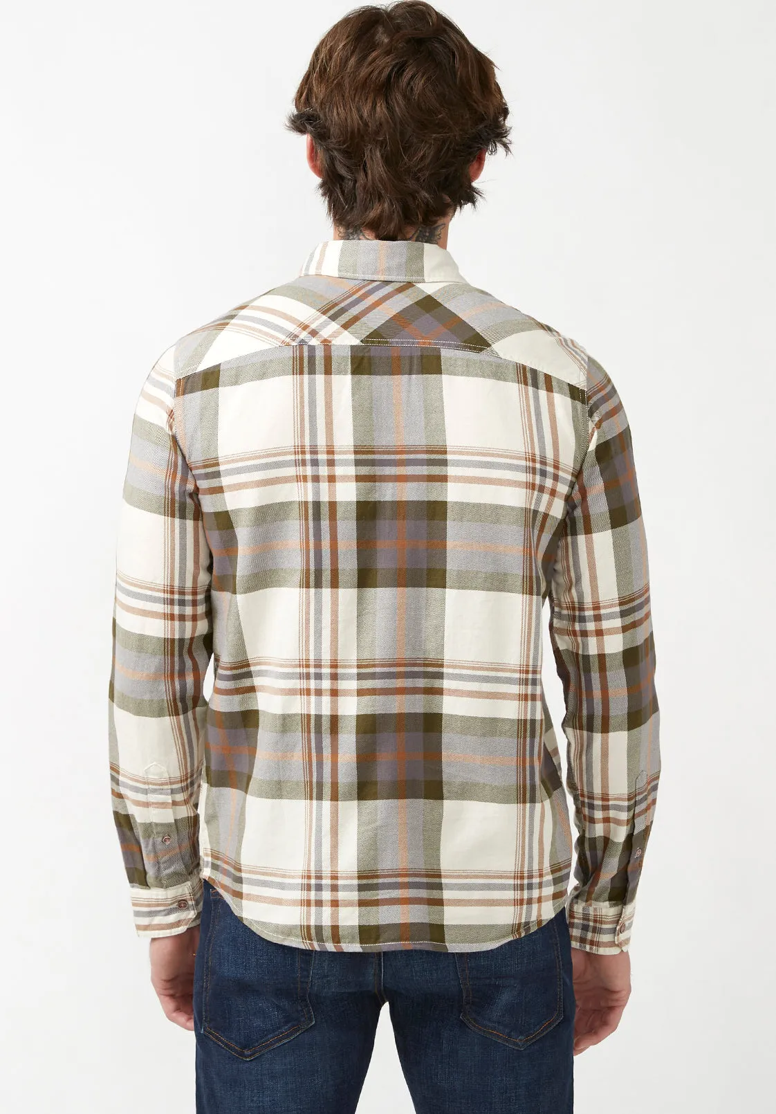 Sander Men's Long-Sleeve Shirt in Fern Plaid - BM24217