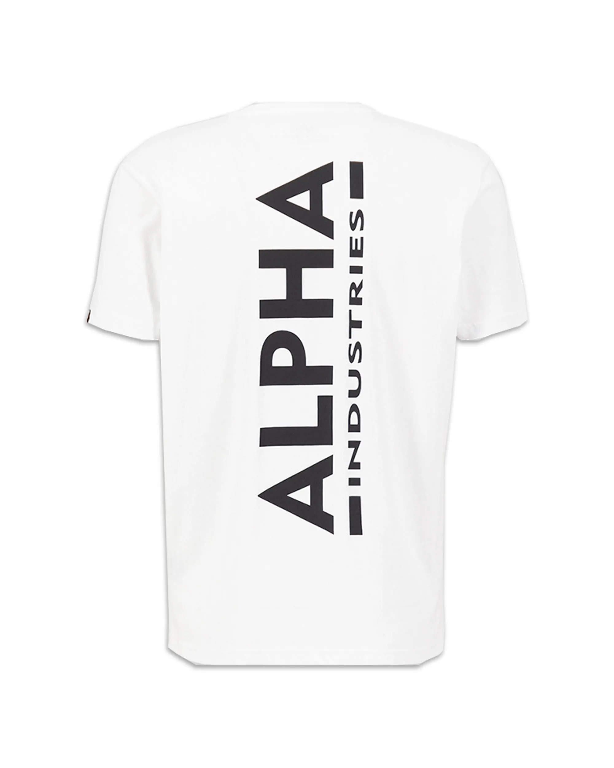 T-Shirt Uomo Alpha Industries Backprint Bianco