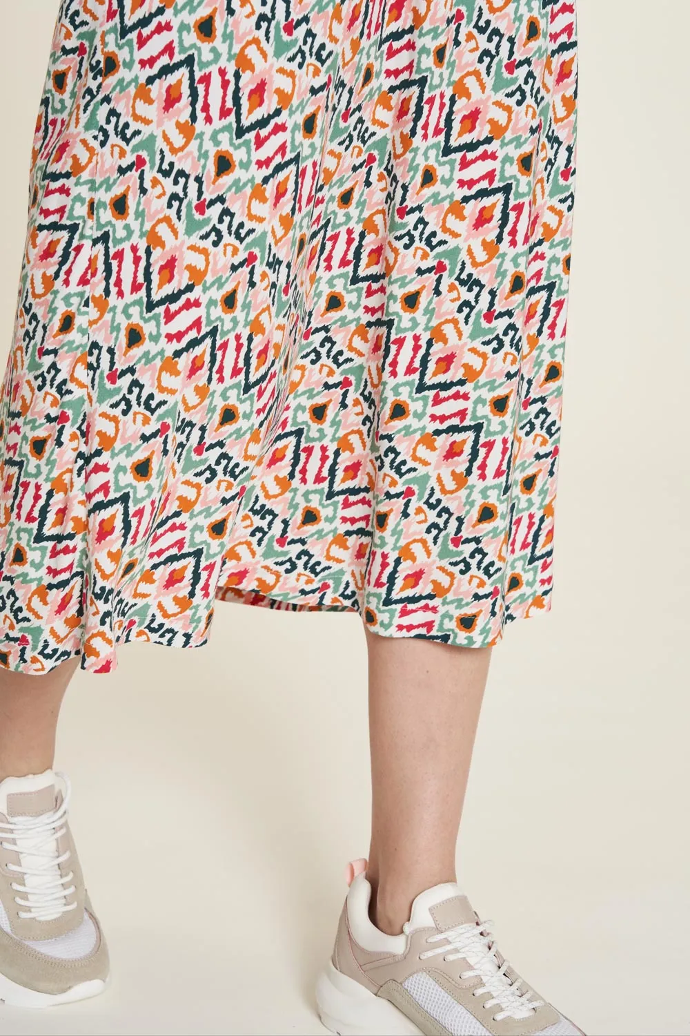 Tranquillo Ikat EcoVero Midi Skirt