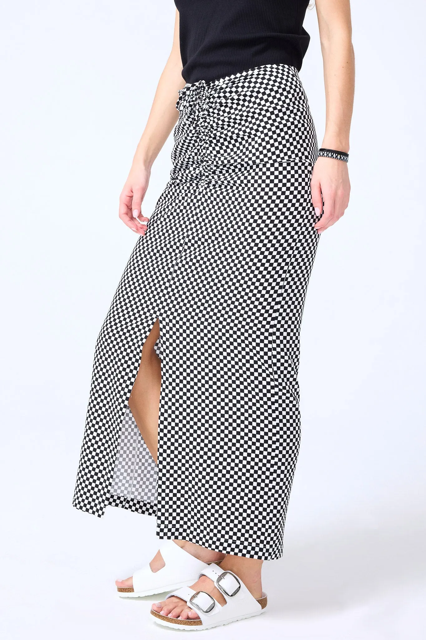 Trumpet Skirt in Racing Check