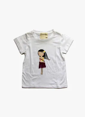 Vierra Rose Hula Hawaii Tee in Cloud