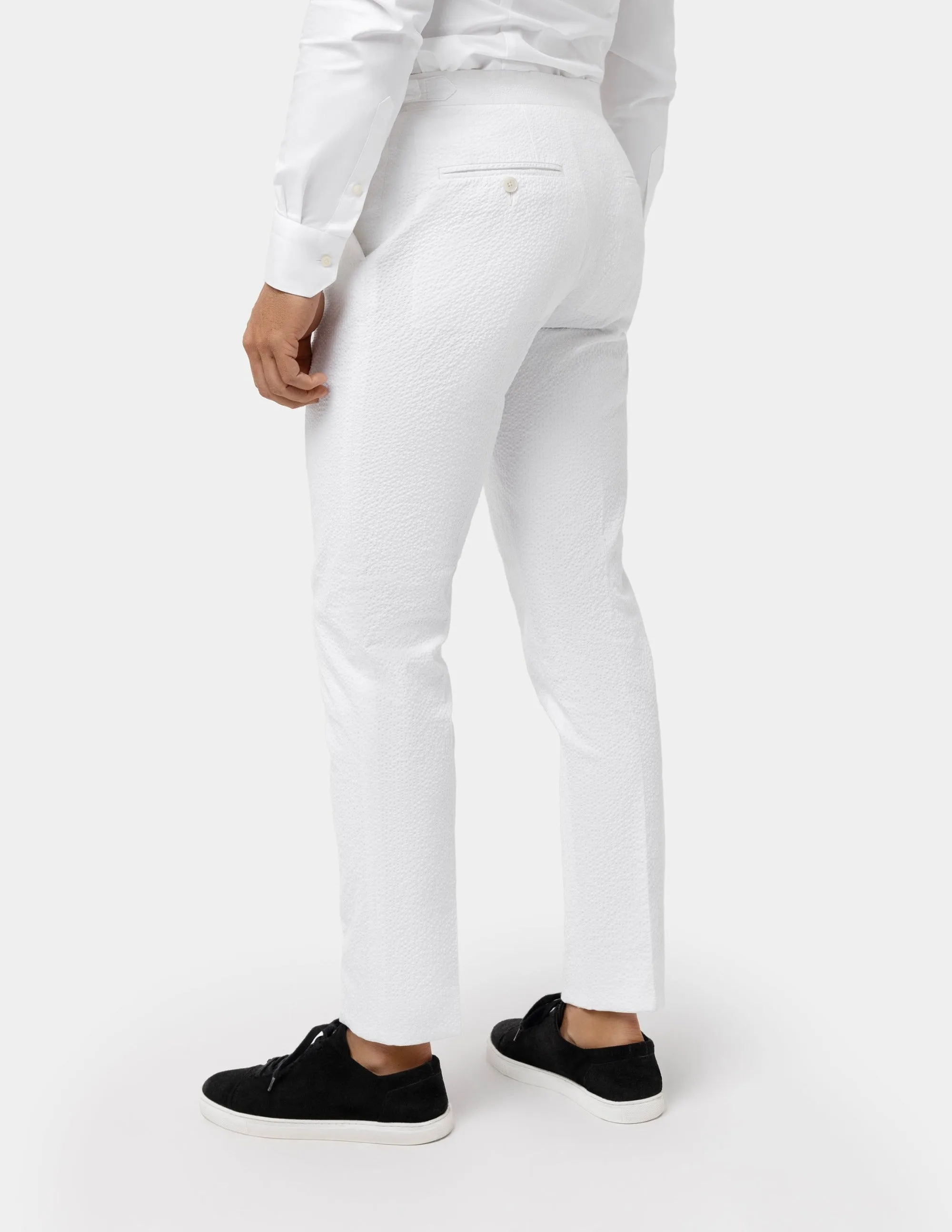 White Seersucker Trousers